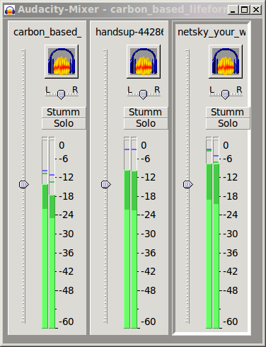 Audacity Mehrspur-Mixerfenster seit Version
          1.3.8