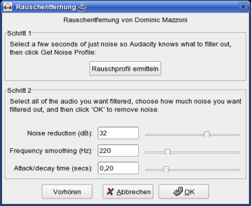 Screenshot
            "Rauschentfernung"